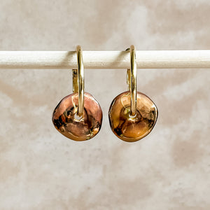 Marigold Ceramic Wafer Hoop Earrings