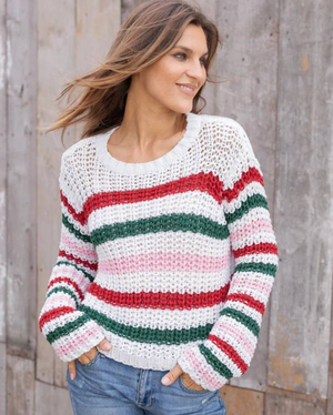 North Pole Striped Crew