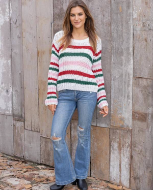North Pole Striped Crew