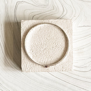 Orbit Sterling Bangle with Kyocera Pearl