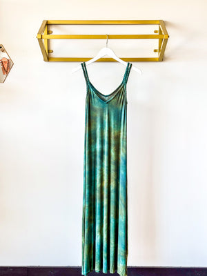 Sam Hand Braided Maxi Dress | Hand Dyed Blue
