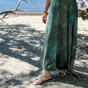 Sam Hand Braided Maxi Dress | Hand Dyed Blue
