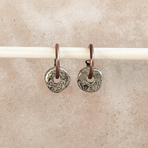 Storm Ceramic Wafer Hoop Earrings