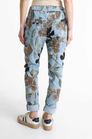 Collins Lily Leaf Stretch Tie Waist Pant | Jean | One Size