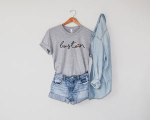Custom Local Love Script Graphic Tee | XL| White w/Black Ink