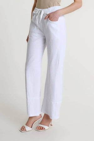 Aditya Flared Leg Pull-on Pant (PC105): 100 White / One Size