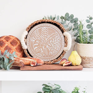 Handmade Bread Warmer & Wicker Basket - Plant Round