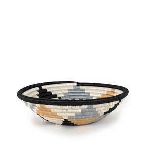 Boutique Diversiform Gray Woven Bowls: Medium | 12"