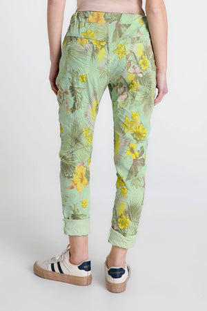 Collins Starfruit Stretch Tie Waist Pant (PL160Z): 303 Army / One Size