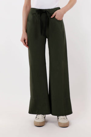 Aditya Flared Leg Pull-on Pant (PC105): 303 Army / One Size