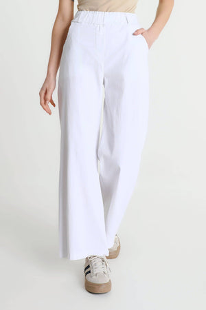 Hera Flared Leg Pull-on Pant (PL406): 100 White / One Size