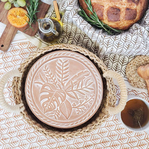 Handmade Bread Warmer & Wicker Basket - Plant Round