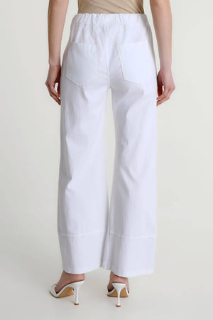 Aditya Flared Leg Pull-on Pant (PC105): 100 White / One Size