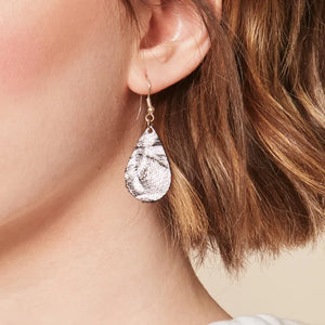 Lux Leather Earrings - Small Teardrop