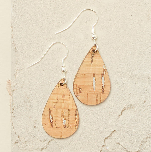 Cork Earrings - Small Teardrops