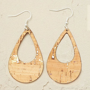 Lux Cork Earrings - The CutOut in Natural Colors