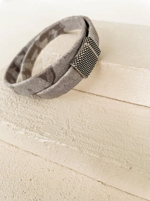 Light Camo Print 2X Wide Wrap Bracelet