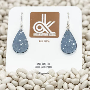Lux Cork Earrings -Small Teardrops in Pastels