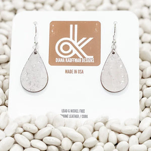 Lux Cork Earrings -Small Teardrops in Pastels