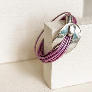 Playing Hooky Bracelet | Metallic Orchid | Silver