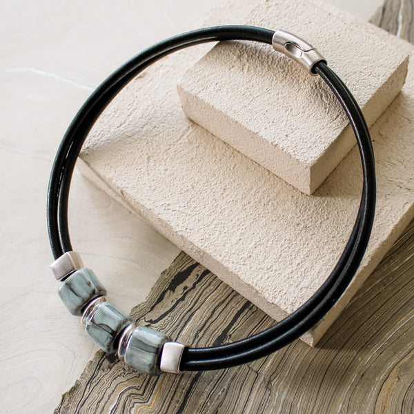 Black Sea Leather Necklace