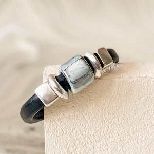 Black Sea Leather Bracelet