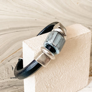 Black Sea Leather Bracelet