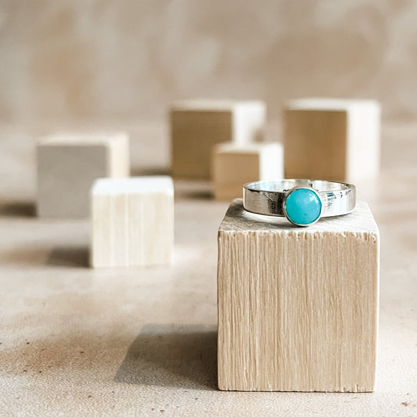 Sterling Silver Amazonite Stacking Ring