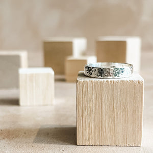 Sterling Silver Hammered Stacking Ring