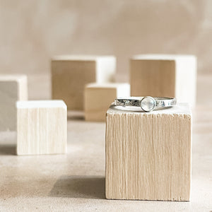 Sterling Silver Moonstone Stacking Ring